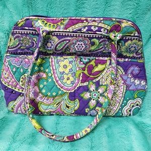 Vera Bradley Bowler Shoulder Bag - Purple, Teal, & Green Floral